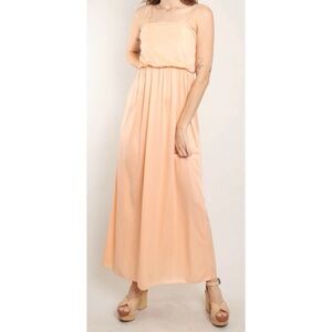 Vintage 1970s Champagne Maxi Dress